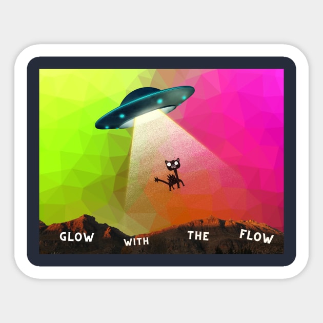 Glow with the flow Sticker by Bad_Kitty_Designs
